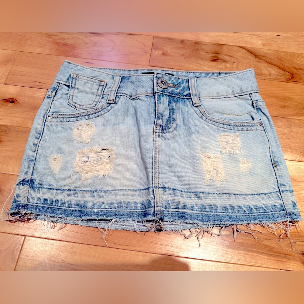 Guess Distressed Mini Skirt